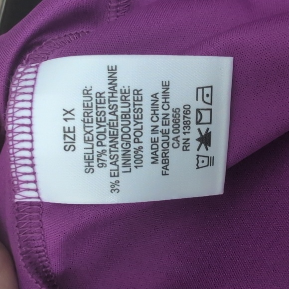 NWT Addition Elle Purple Eyelet Fit & Flare Babydoll Dress NWT 1X - Picture 15 of 16